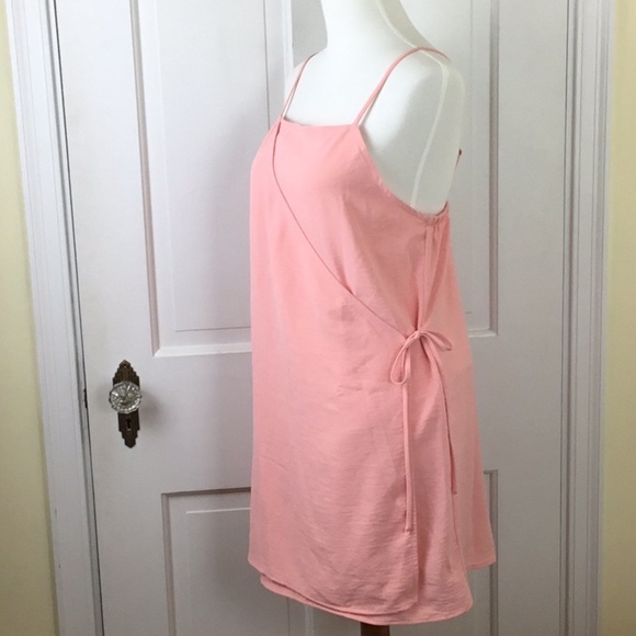 Nordstrom BP. Sleeveless Pink Wrap Mini Dress XS NWOT - Picture 3 of 6